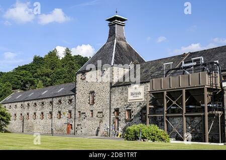 The Aberfeldy Distillery in Perthshire producers of gold medal award winning Single Malt Whisky. Stock Photo