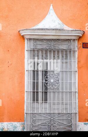 Dominican Republic, Santa Domingo, Colourful house in the Colonial zone Stock Photo