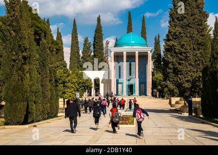 Tomb of Saadi, also known as Saadieh, is a tomb and mausoleum dedicated to the Persian poet Saadi in the Iranian city of Shiraz. Stock Photo