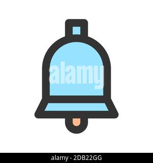 bell icon vector illustration for alarm and notifications symbol isolated. perfect for user interface elements Stock Vector