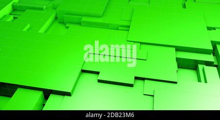 Systems Concept Abstract Background with Dynamic Data Blocks Stock Photo