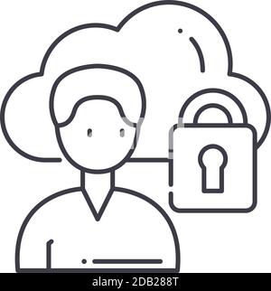 Hybrid cloud flat linear concept icon Stock Vector Image & Art - Alamy