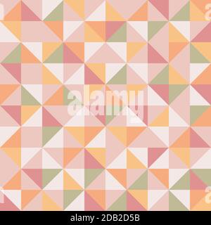 Seamless pink, orange, green triangle pattern. Vector background. Geometric abstract texture Stock Vector