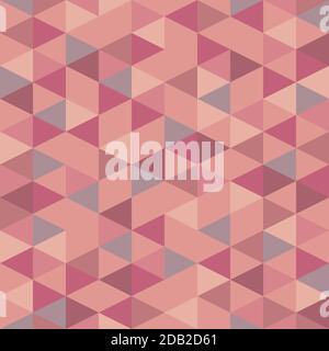 Seamless pink triangle pattern. Vector background. Geometric abstract texture Stock Vector