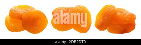 Dried apricots isolated on white background Stock Photo