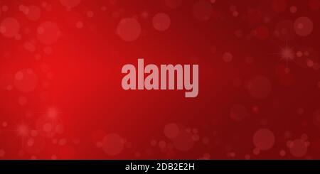 Red abstract blurred lights background. Festive holiday and Christmas backgrounds. Stock Photo