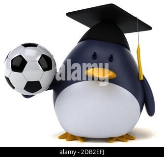 Fun penguin - 3D Illustration Stock Photo