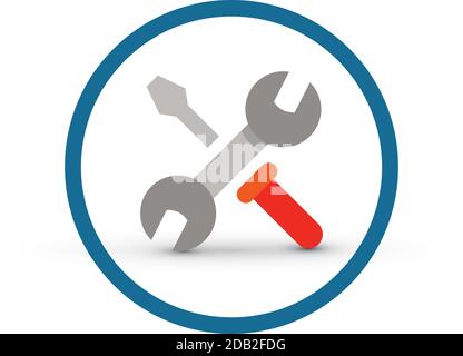 Installation of Energy Efficient equipment. Vector icon. Stock Vector