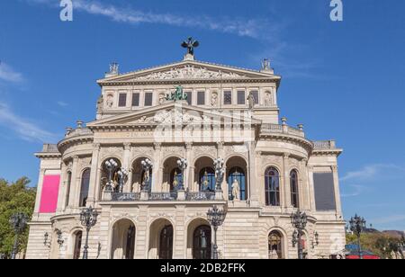 Old Opera House in Frankfurt am Main Hesse Germany. Stock Photo