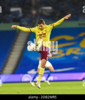 Matthew Lowton of Burnley during the Premier League match between Brighton and Hove Albion and Burnley at the American Express Stadium  , Brighton ,  UK - 6th November 2020 - Editorial use only. No merchandising. For Football images FA and Premier League restrictions apply inc. no internet/mobile usage without FAPL license - for details contact Football Dataco Stock Photo