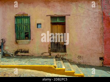 A beautiful shot of an old building door Stock Photo