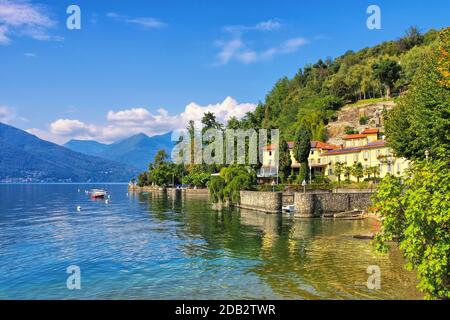 Colmegna on Lago Maggiore in northern Italy Stock Photo