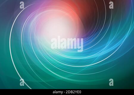 Digital computer generated abstract background with curves and sun flare Stock Photo