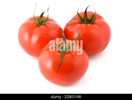 tomato ripe close-up isolated on white background Stock Photo