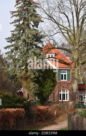 Villa in Hamburg Bergedorf Stock Photo