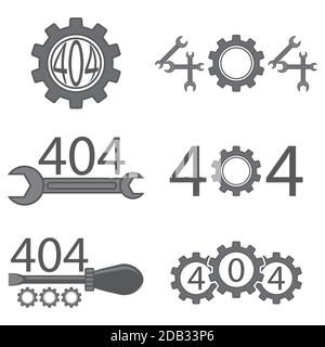 Repair Icon with Wrench Isolated on White Background. Mechanic Service Concept . Technical Maintenance. Troubleshooting Banner. Tech Support. 404 Erro Stock Photo