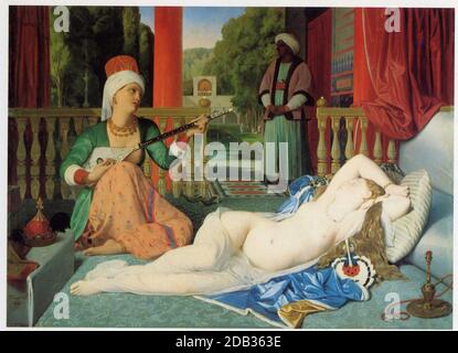 Jean-Auguste-Dominique Ingres (1780-1867). Odalisque and slave. 1839 Stock Photo