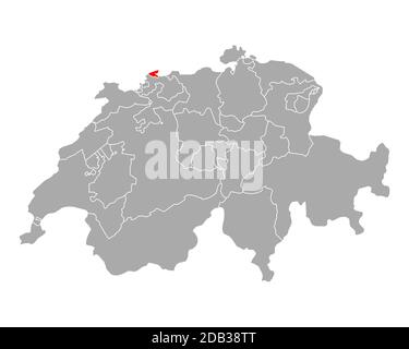 Map of Basel-City in Switzerland Stock Photo - Alamy