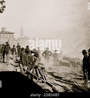 Atlanta, Georgia. Sherman's men destroying railroad Stock Photo - Alamy