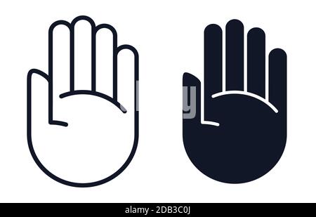 Hand palm stop icon symbols vector illustration icon Stock Vector