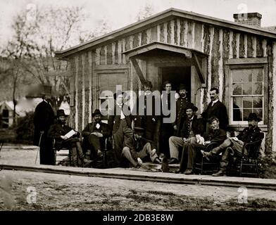 City Point, Va. Members of Gen. Ulysses S. Grant's staff. Stock Photo