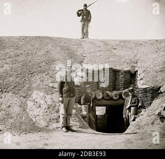 Fort Brady, Va. Entrance to magazine. Stock Photo