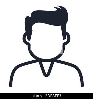 Man with styled hair symbol vector illustration icon Stock Vector