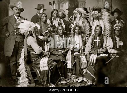 Iron White Man, a Sioux Indian from Buffalo Bill's Wild West Show, c ...