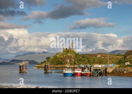 Harbour of Kyleakin, Castle Moil, Isle of Skye, Scotland Stock Photo