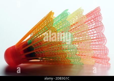 Shuttlecocks with a plastic skirt Stock Photo