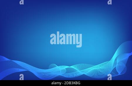 Abstract blue wave layout background vector illustration Stock Vector