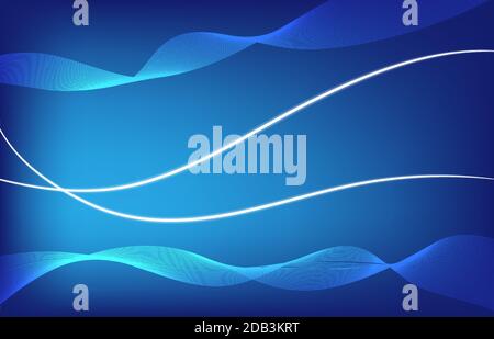 Abstract blue wave and light layout colorful background design vector illustration Stock Vector