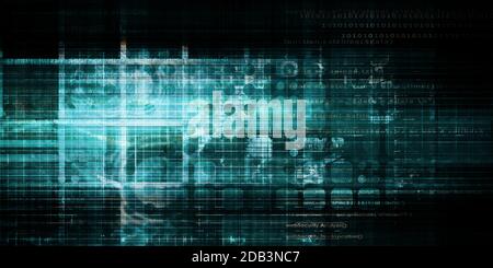 Cyber Security Professional as a Digital Concept Art Stock Photo
