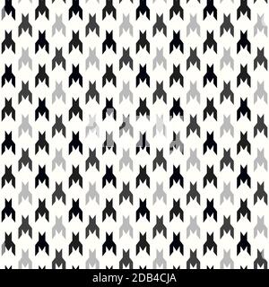 Hounds-tooth seamless vector pattern. Geometric print in black and white color . Classical English background Glen plaid Glenurquhart check for Stock Vector
