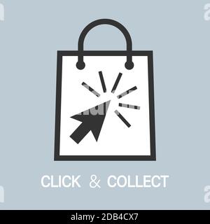 buy online and pick up in store, click and collect concept vector illustration Stock Vector