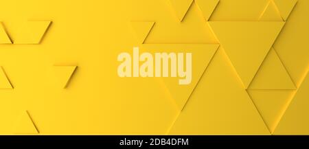 Abstract modern yellow triangle background, 3d rendering Stock Photo