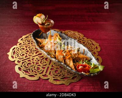 Chinese Spring rolls Stock Photo