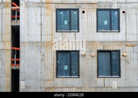 The construction site of development project Viktoria Zizkov Center build by the Viktoria Zizkov company, a subsidiary of CTR group, situated near the Stock Photo