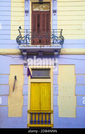 Dominican Republic, Santa Domingo, Colourful houses in the Colonial zone Stock Photo