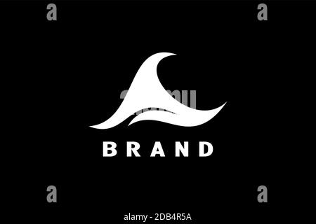 Abstract wave logo design concept template, modern elegant and unique ocean logo illustration. Stock Vector