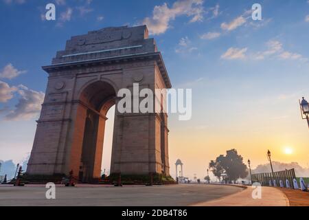 India Gate, wonderful place of interest in New Delhi. Stock Photo