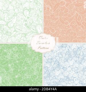 Set of seamless backgrounds. Stock Vector