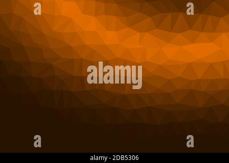 Low Poly Abstract Background with Polygonal or Triangular Orange Color Gradient. Stock Photo