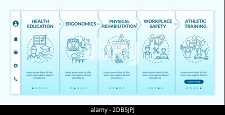 Health education onboarding vector template Stock Vector