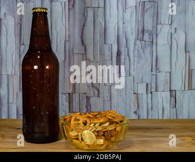 Cold beer snacks Stock Photo