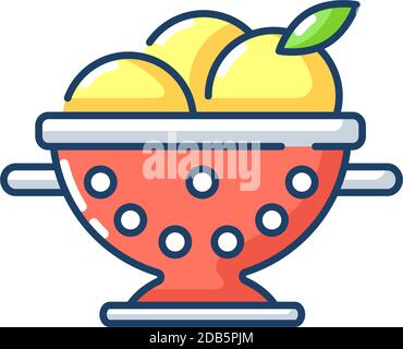 Colander RGB color icon Stock Vector