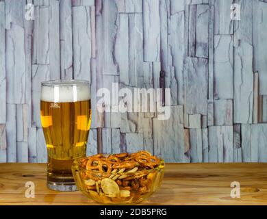Cold beer snacks Stock Photo