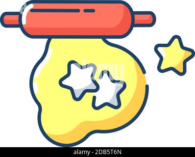 Cookie cutter RGB color icon Stock Vector