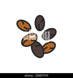 Chia color line icon. Isolated vector element. Outline pictogram for web page, mobile app, promo. Stock Vector