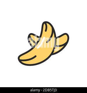 Cashew color line icon. Isolated vector element. Outline pictogram for web page, mobile app, promo. Stock Vector